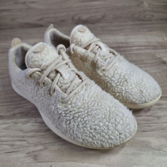 Allbirds Wool Runners Fluffs Shoes White Athletic Lace Up Sneakers Women's Sz 9 - Picture 4 of 11